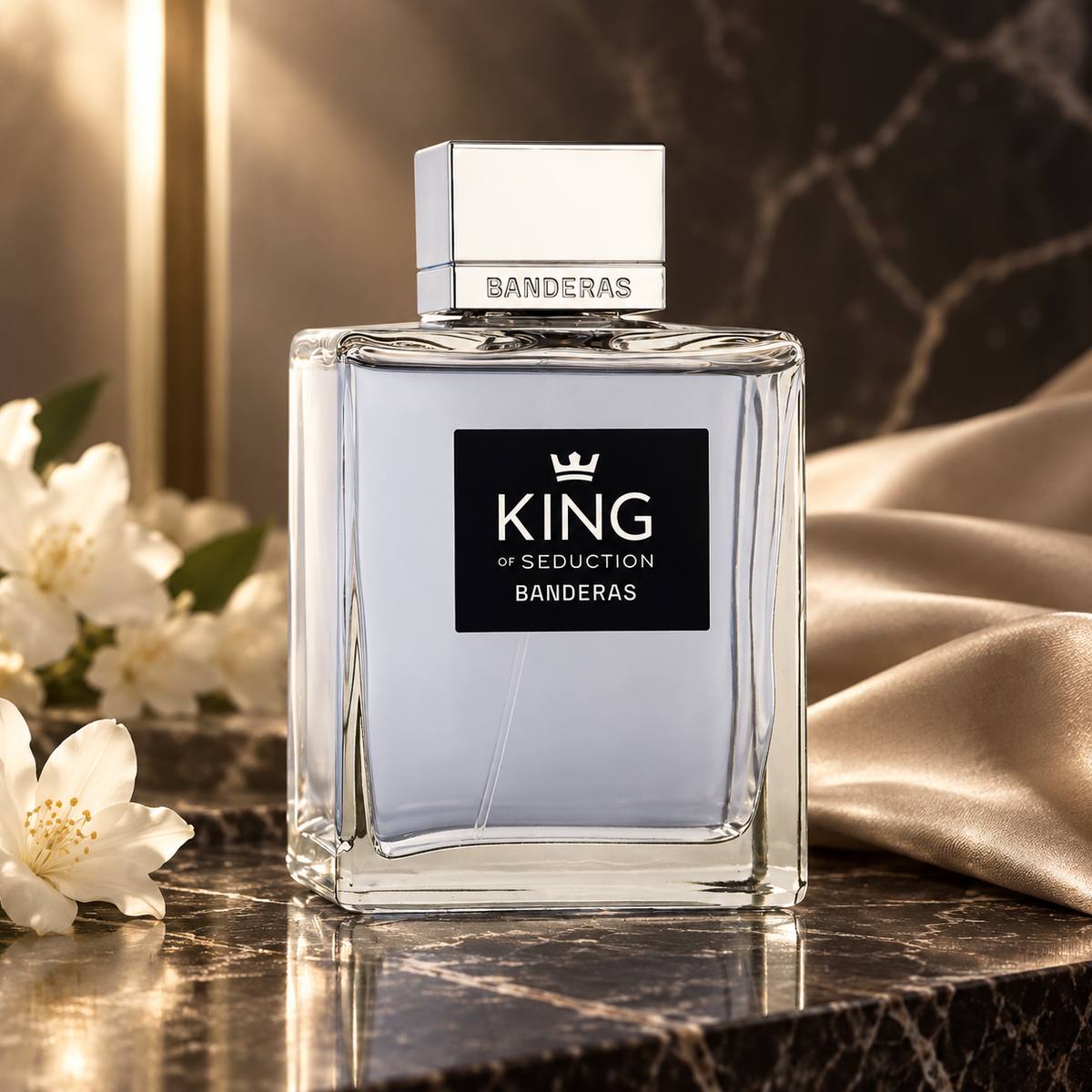 Banderas King of Seduction 200 ml – scena editoriale NewBelle