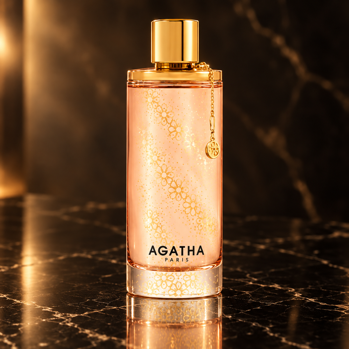 Agatha Paris: Balade aux Tuileries — prodotti della collezione su marmo nero