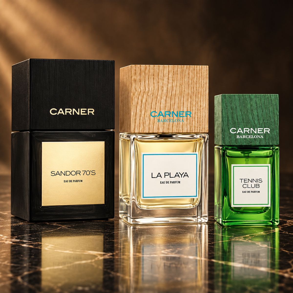 Carner Barcelona: Sandor 70'S, La Playa, Tennis Club — scena su marmo nero