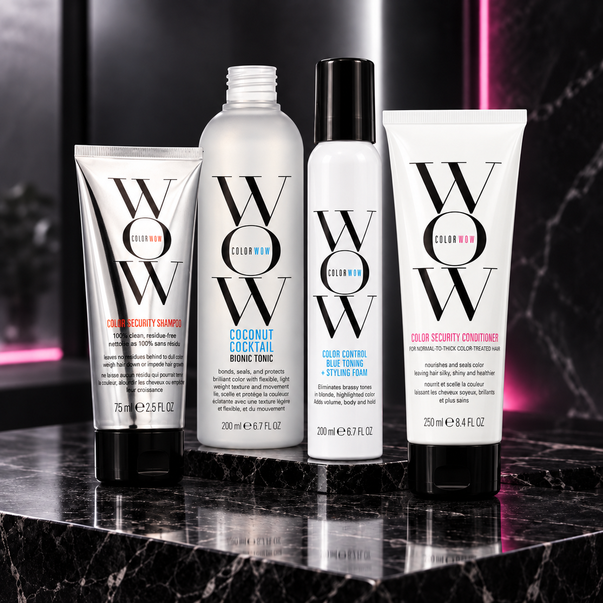 Collezione Color Wow – prodotti reali per capelli