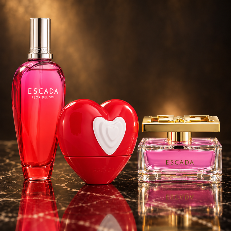 Escada: Flor del Sol, Fairy Love, Especially — scena su marmo nero