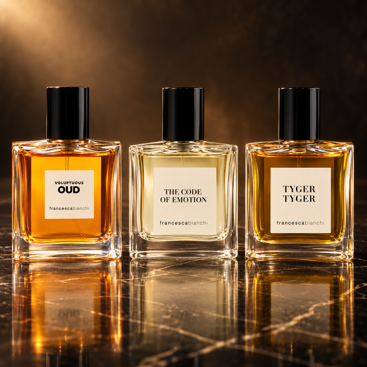 Francesca Bianchi: Voluptuous Oud, The Code of Emotion, Tyger Tyger — scena su marmo nero