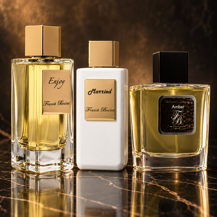 Franck Boclet: Enjoy, Married, Amber — scena su marmo nero