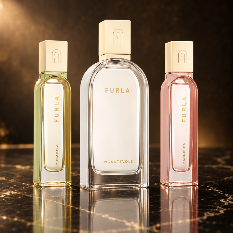 Furla: Preziosa, Incantevole, Magnifica — scena su marmo nero