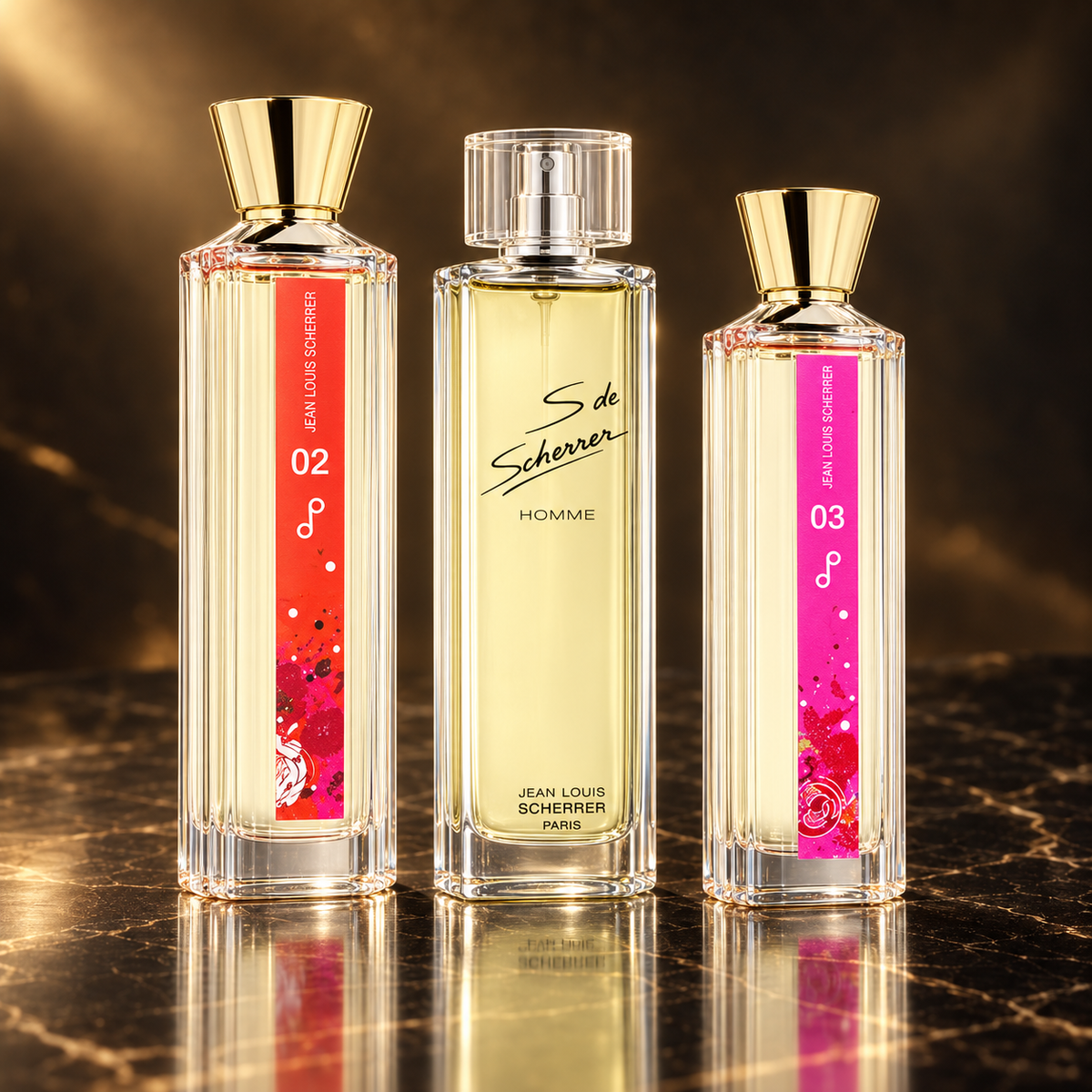 Jean Louis Scherrer: Pop Delights 02, S de Scherrer Homme, Pop Delights 03 — scena su marmo nero