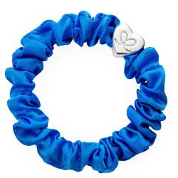 By Eloise London Silver Heart Silk Scrunchie unico