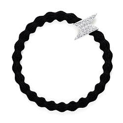 By Eloise London Silver Diamanté Bolt Black unico