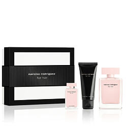 Narciso Rodriguez For Her EDP 50 ml + EDP MINI 7.5 ml + Latte corpo 50 ml - 50 ml + 7.5 ml + 50 ml