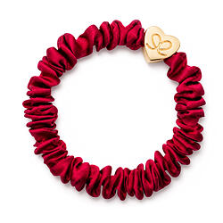 By Eloise London Gold Heart Skinny Silk Scrunchie unico
