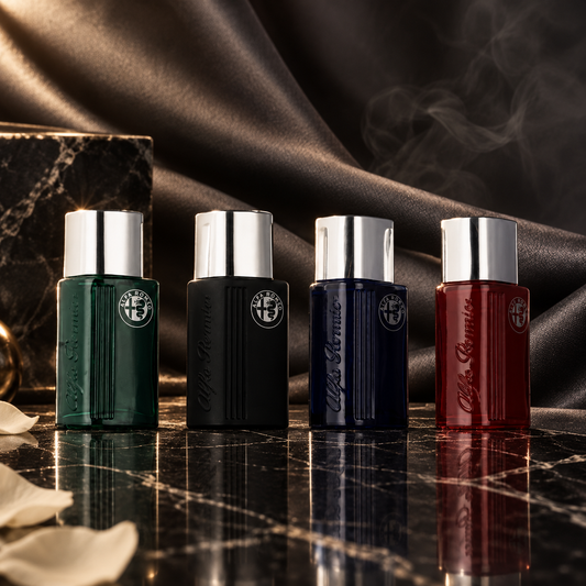 Alfa Romeo set quattro profumi 15 ml — campagna premium NewBelle