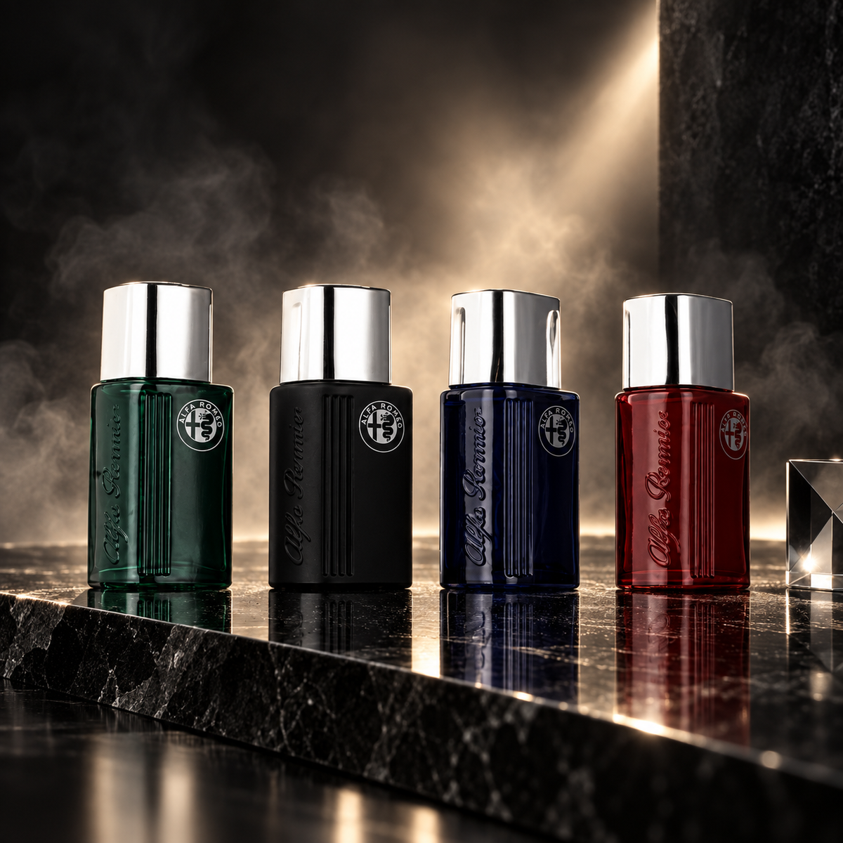 Alfa Romeo set quattro profumi 15 ml — lifestyle editoriale NewBelle