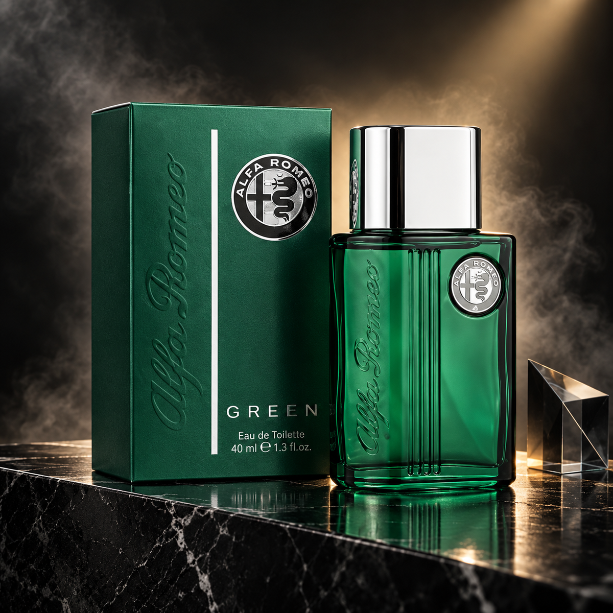 Alfa Romeo Green Eau de Toilette 40 ml — lifestyle editoriale NewBelle