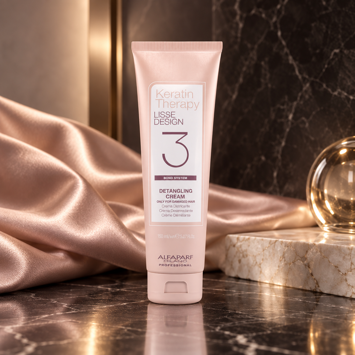 Alfaparf Milano Keratin Therapy Lisse Design 150 ml — lifestyle editoriale NewBelle