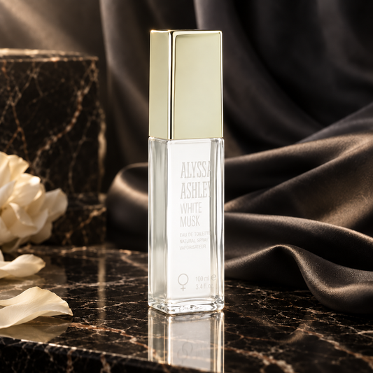 Alyssa Ashley White Musk Eau de Toilette (donna) 100 ml — scena luxury NewBelle 1