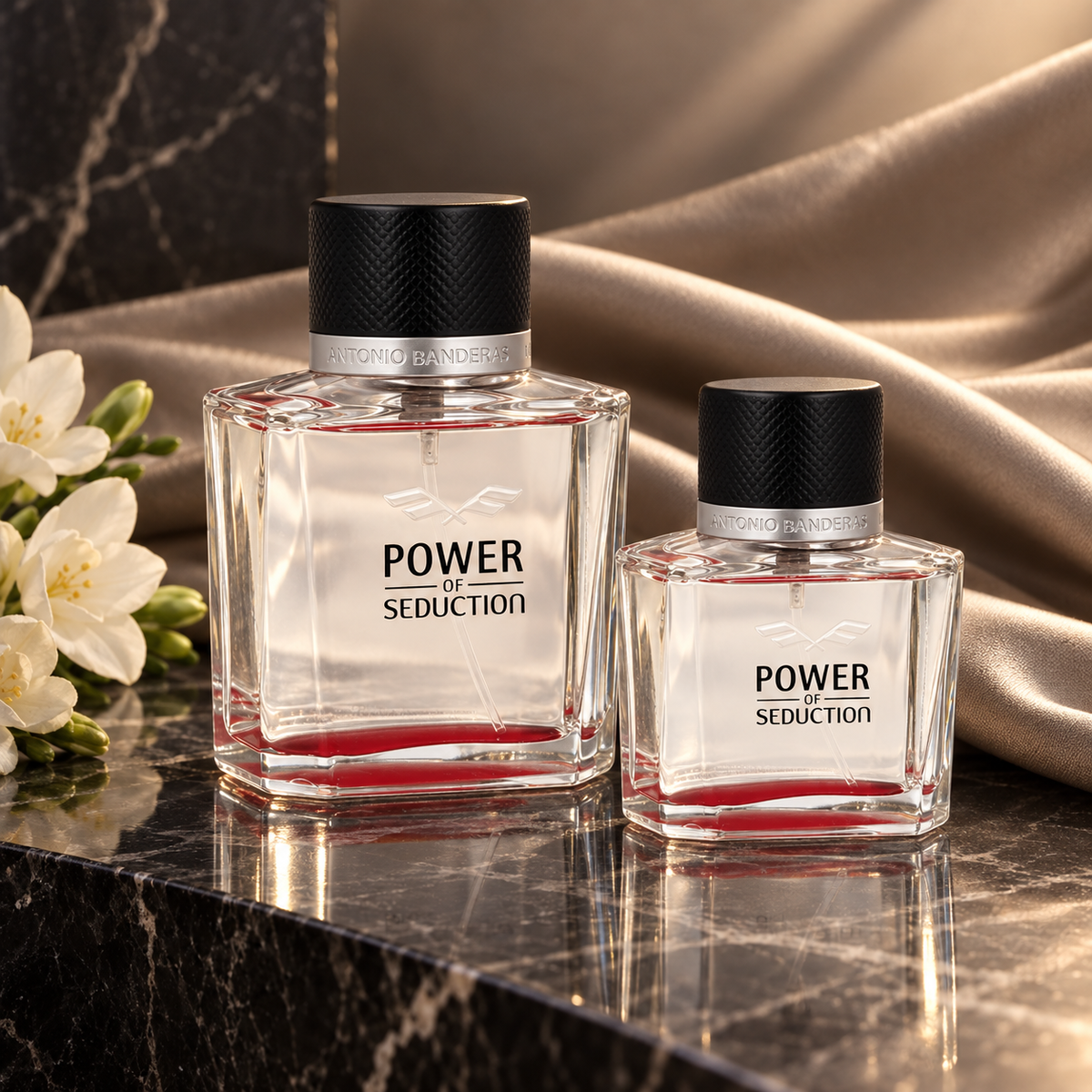 Banderas Power of Seduction 100 ml e 50 ml – scena editoriale NewBelle
