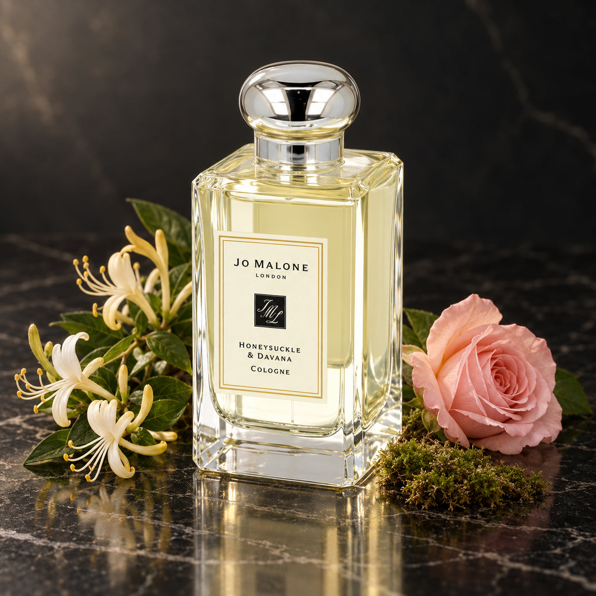 Jo Malone Honeysuckle & Davana, 100 ml — flacone con note olfattive
