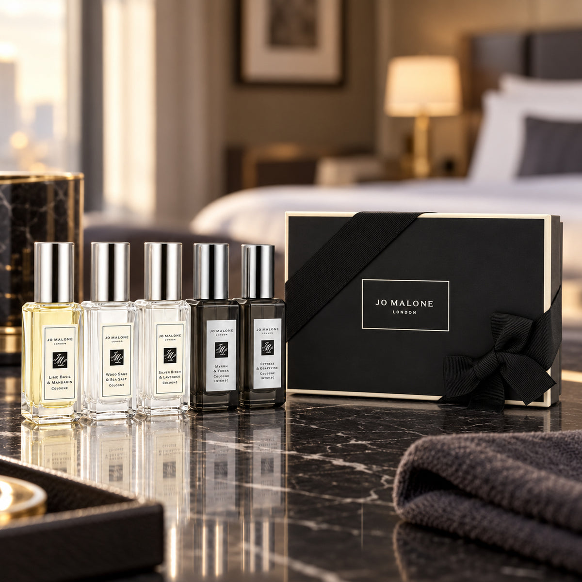 Jo Malone Men's Cologne Collection Set MINI — ambientazione lifestyle
