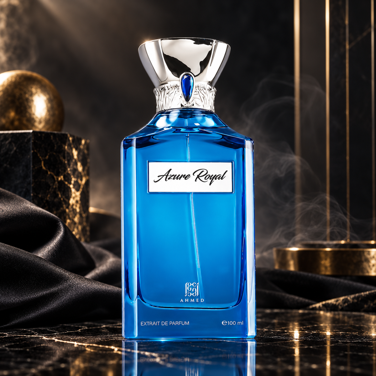 Azure Royal Extrait de parfum (unisex) 100 ml — ambientazione luxury scura