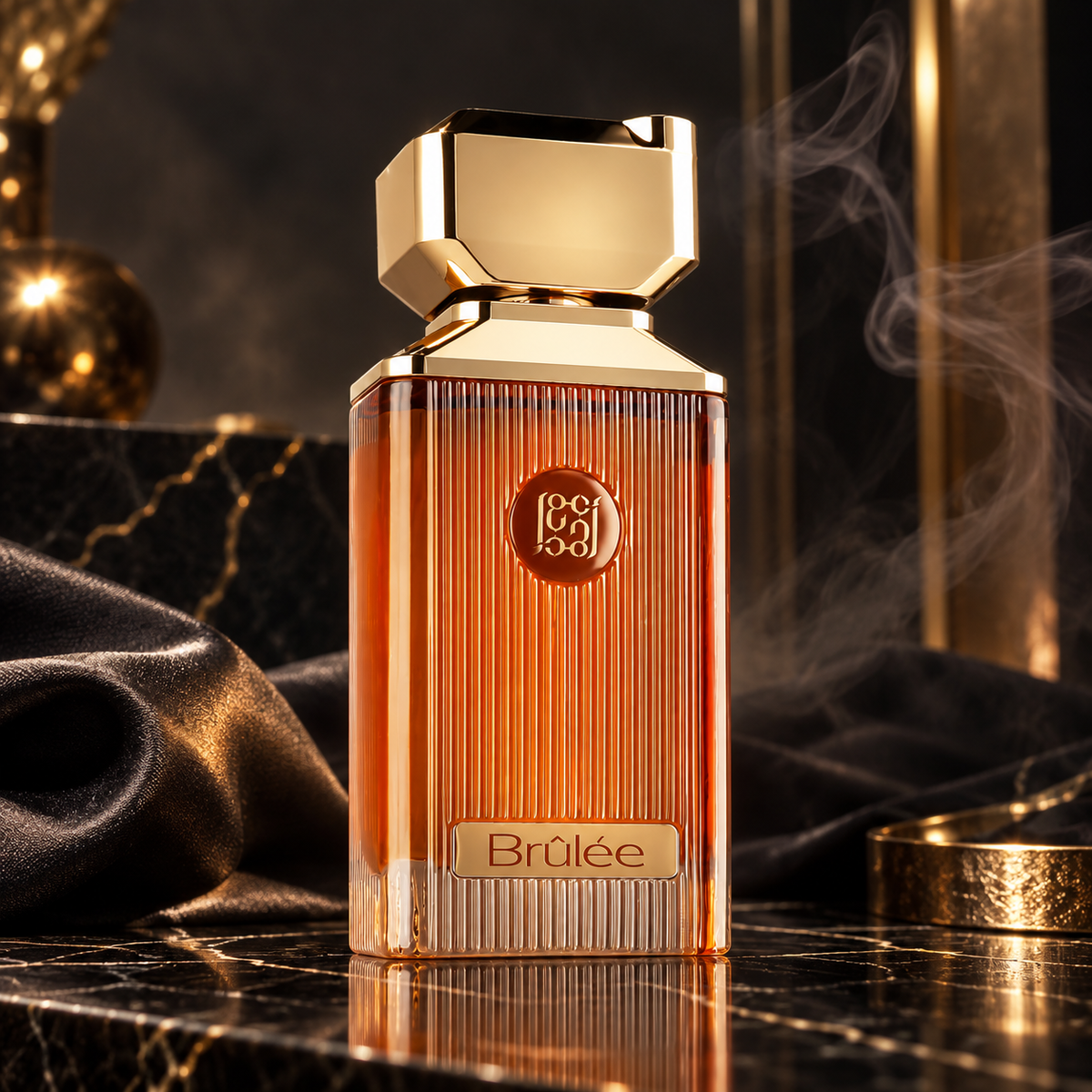 Brûlée Extrait de parfum (unisex) 100 ml — ambientazione luxury scura