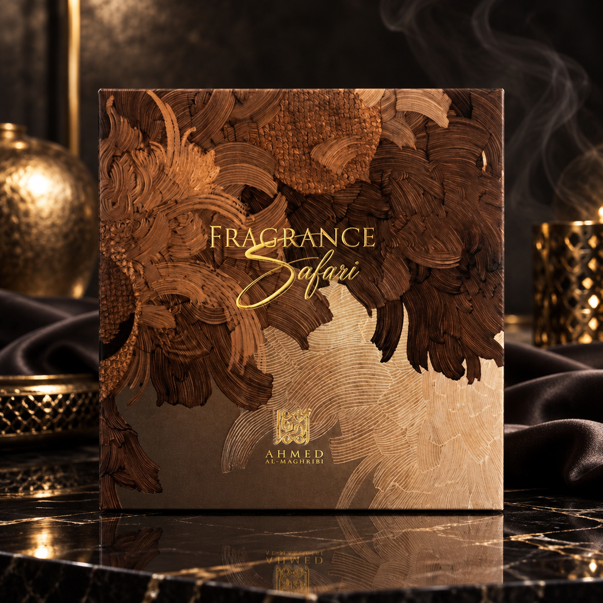 EDP Marj 15 ml + EDP Summer Oud 15 ml + EDP Supreme 15 ml — ambientazione luxury scura