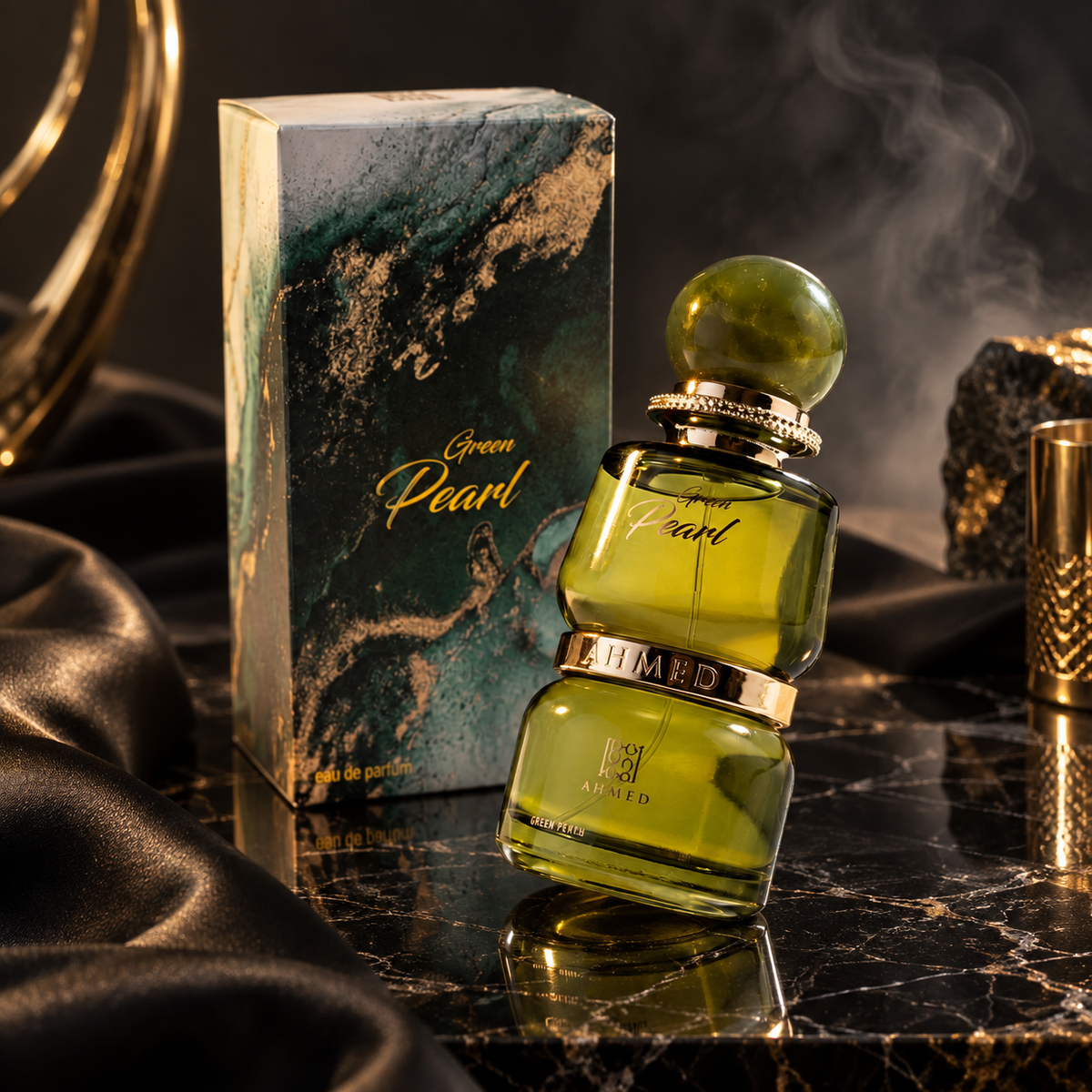 Green Pearl — ambientazione luxury scura