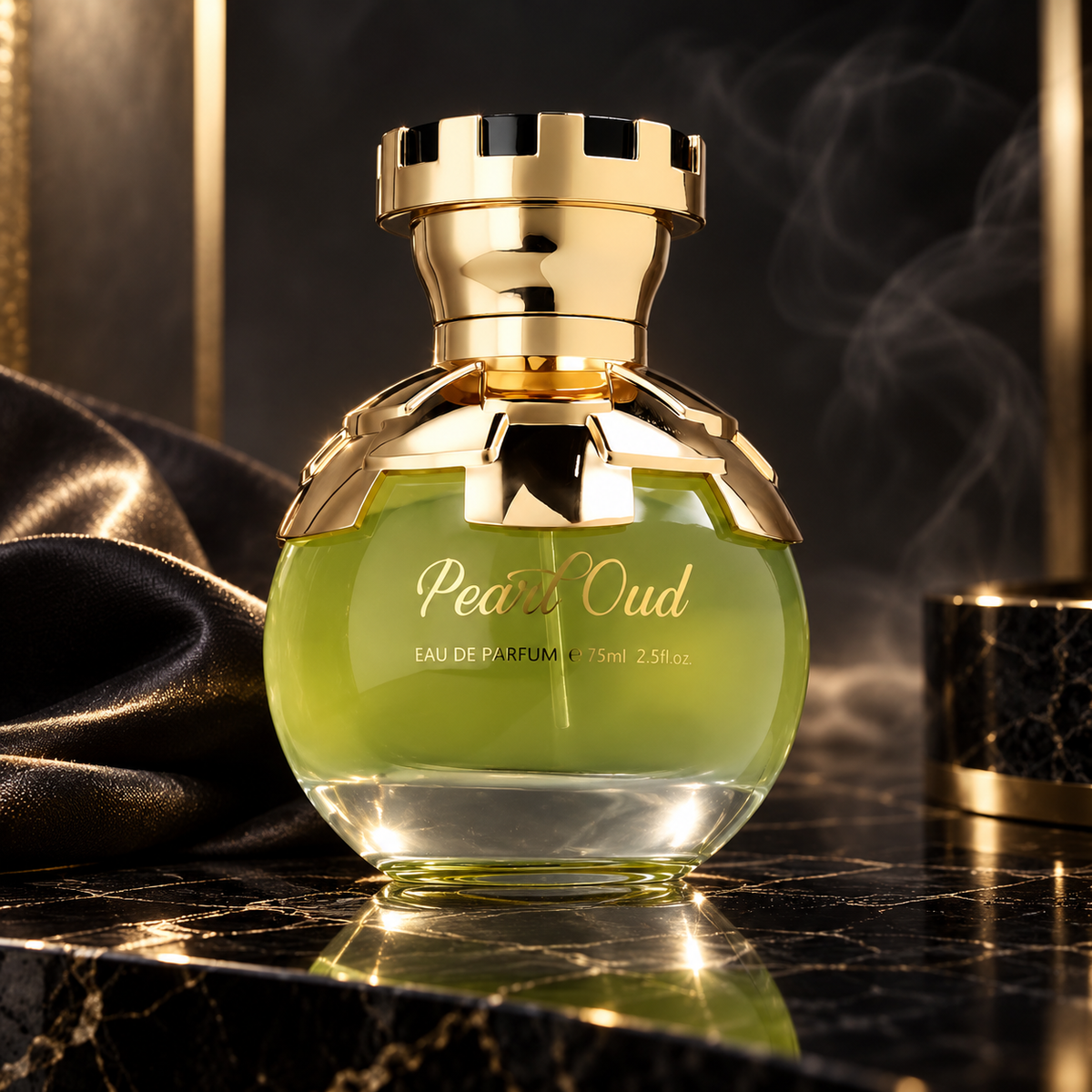 Pearl Oud — ambientazione luxury scura