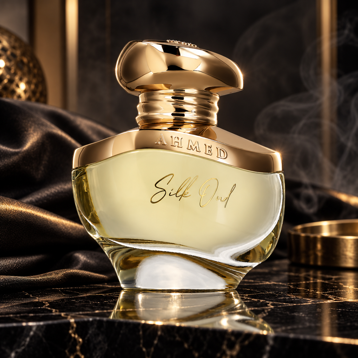 Silk Oud — ambientazione luxury scura